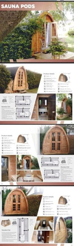 catalog of sauna pods