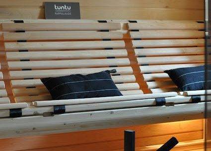 modern sauna bench design in finland