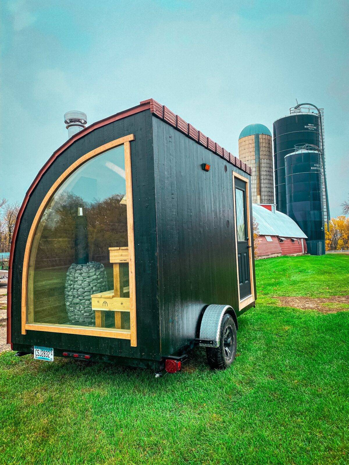 Timber Arched Custom Mobile Sauna With Changing Room - Sold - Image 11