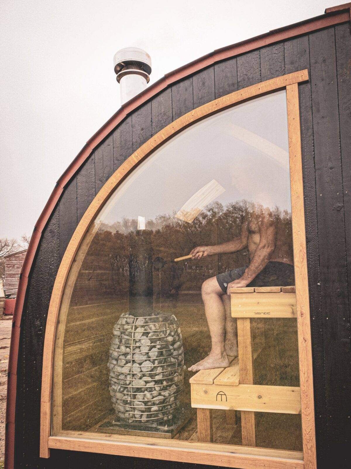 Timber Arched Custom Mobile Sauna With Changing Room - Sold - Image 13