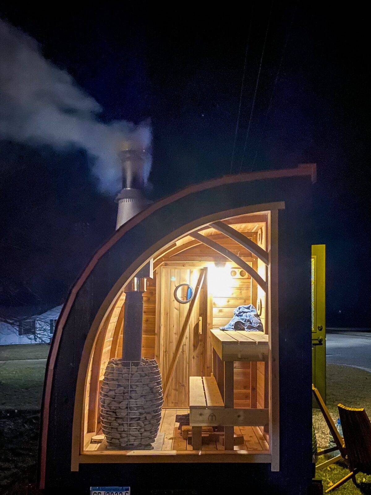 Timber Arched Custom Mobile Sauna With Changing Room - Sold - Image 9