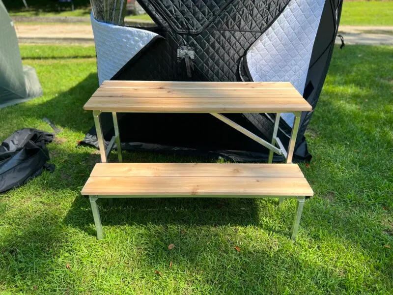 Portable sauna bench for north shore sauna prism and dome sauna tents and other models
