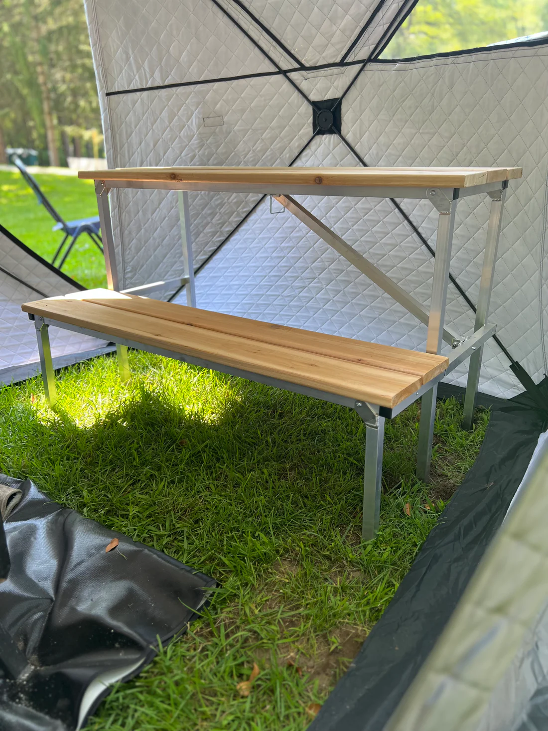 portable sauna bench from north shore sauna