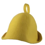 yellow sauna hat made of wool