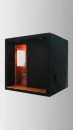 new primitive modern outdoor sauna in Utah