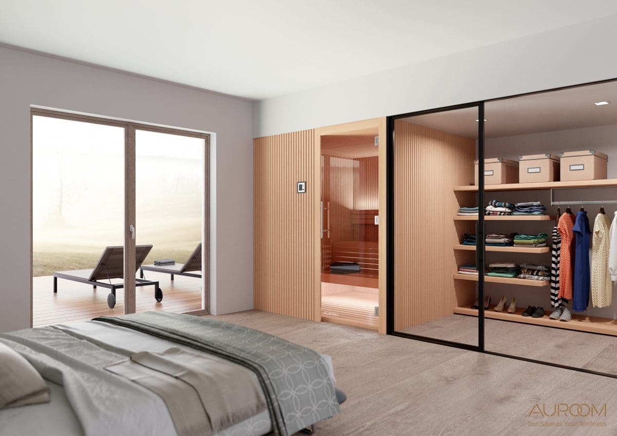 Auroom Libera wood build in sauna