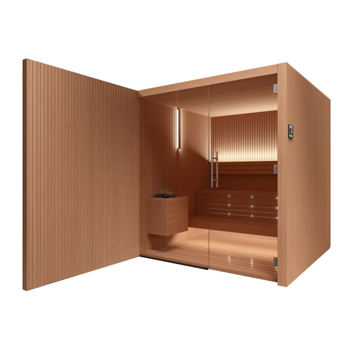 Auroom Libera Glass - Modern Indoor Sauna Kit - Image 9