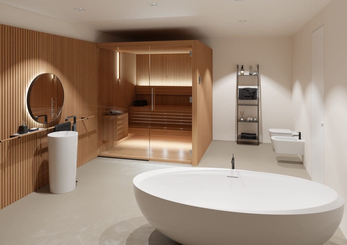 Auroom Libera Glass - Modern Indoor Sauna Kit - Image 6