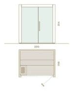 Auroom Nativa 150x200 indoor sauna kit size 3