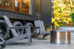 PNW mobile home sauna spa for sale outdoor seating and fire