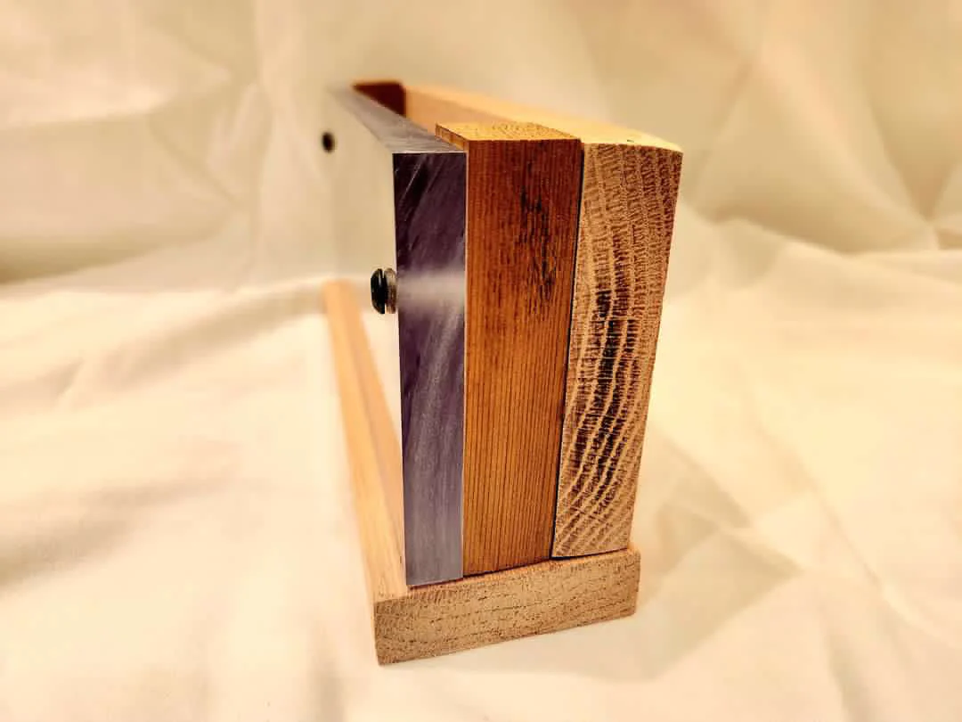 Side view of the meticulously crafted sauna phone case, highlighting its sleek design