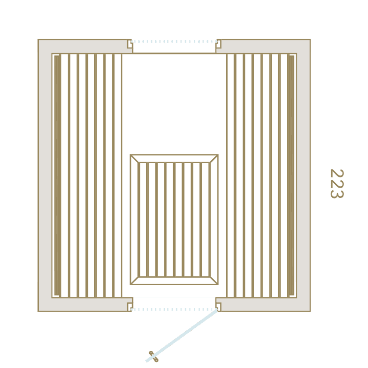 Auroom garda with rear window