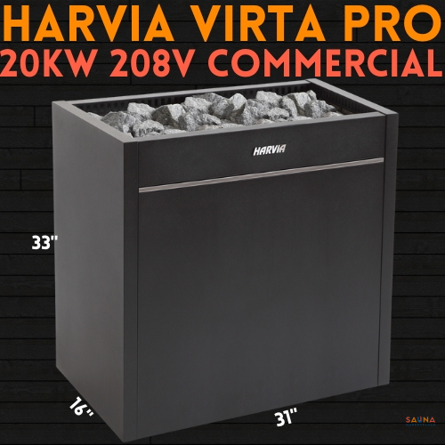 Harvia Virta Combi Commercial Sauna Heater for 208v 3 phase