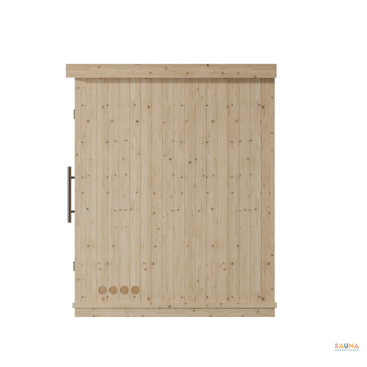 Saunalife X7 6 Person Indoor Sauna Kit Right Side With Intake Vents Shown