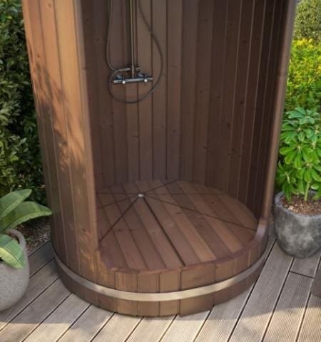 The R3 Outdoor Barrel Shower From SaunaLife