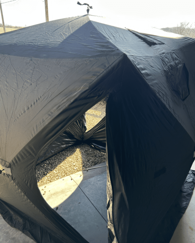 DIY Sauna tent with ice tent