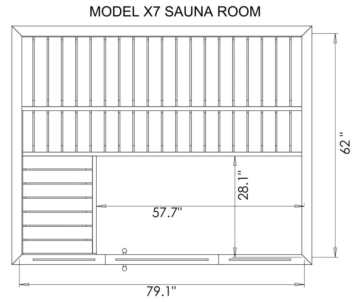 SaunaLife X7 with saunum option indoor kit