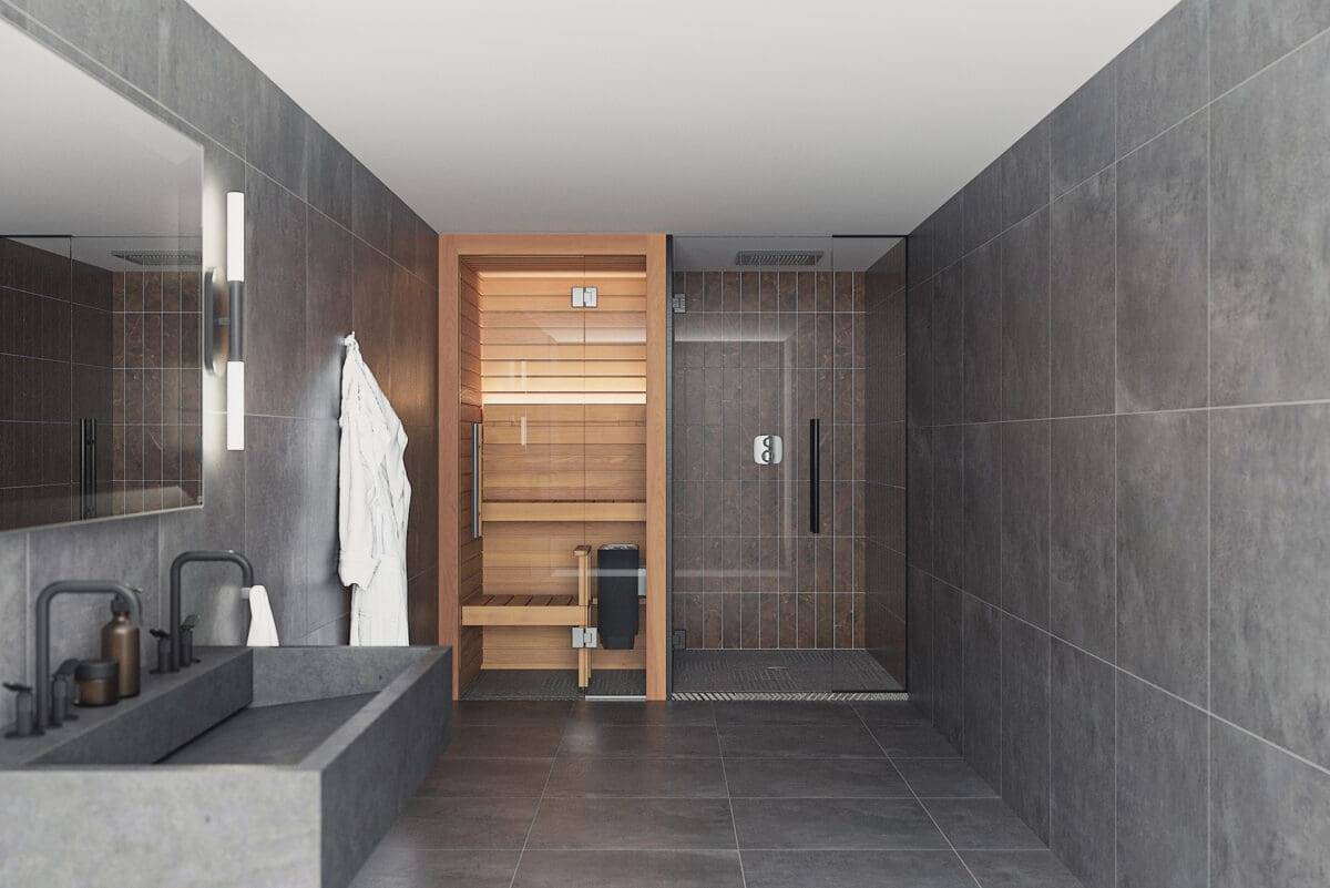 Cala Glass Mini And Shower Combo In Thermo-Aspen