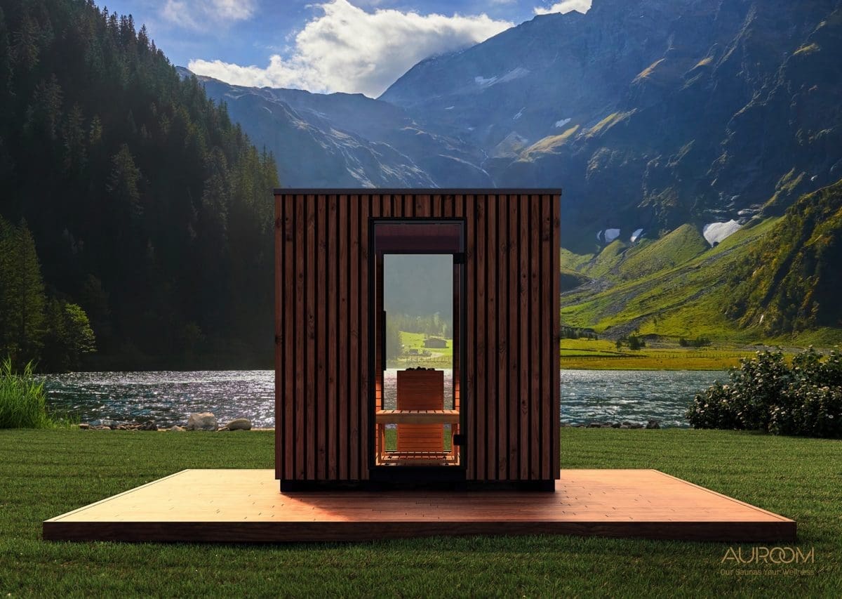 Auroom Garda Floating In A Mountain Lake Floating Sauna Done Well