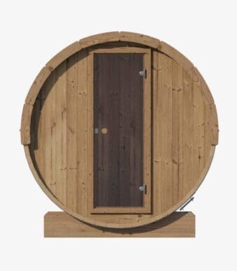 saunalife e6 barrel sauna ergo series without window or glass front