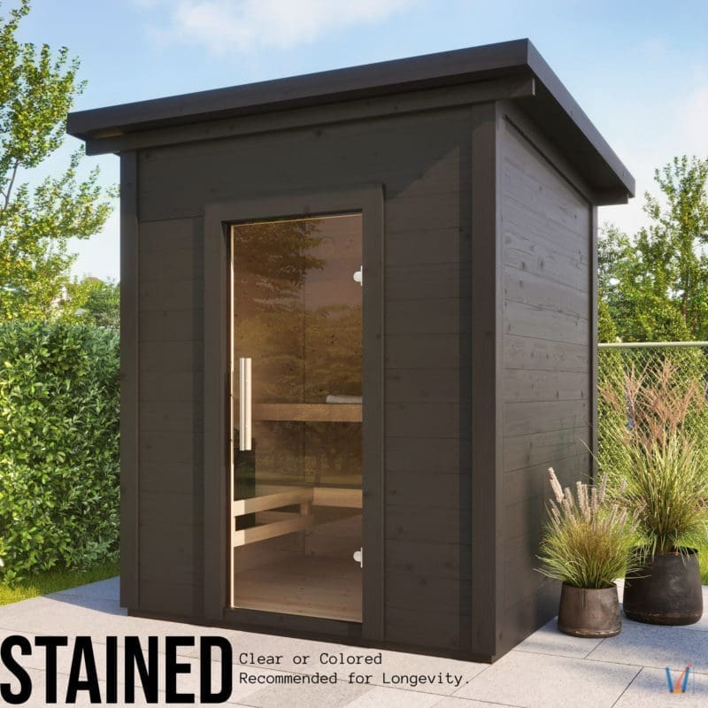 G2 Outdoor Black Sauna Stained