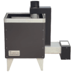 torch gas sauna heater side view