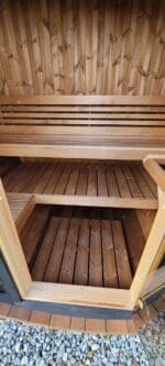 E6G barrel sauna interior