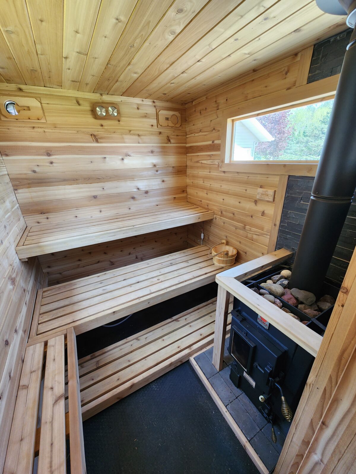 Hot Room Of A Voyageur Mobile Sauna For Sale Used Scaled