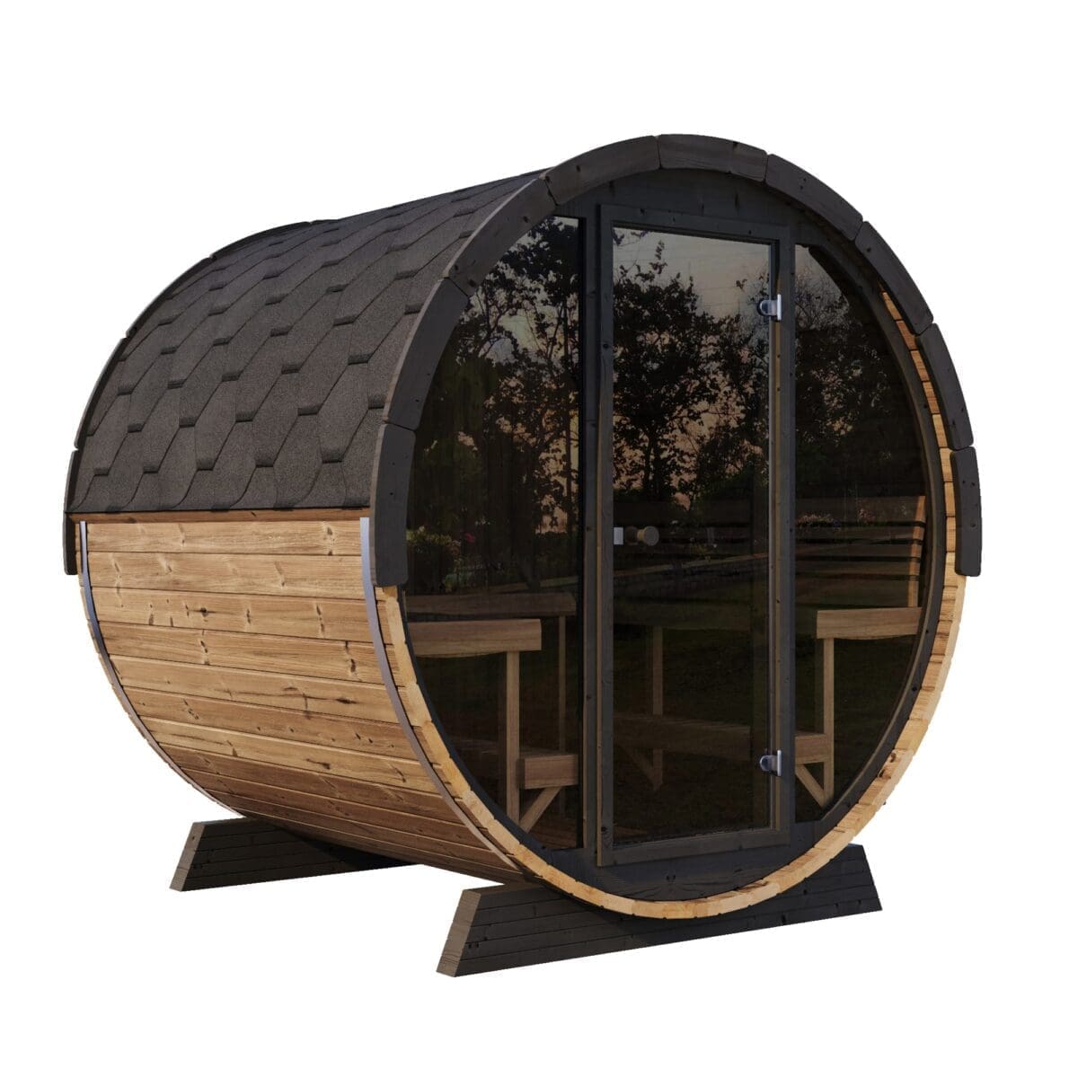 Saunalife Ee8G Upper Bench Barrel Sauna - Image 10