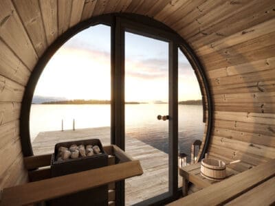 SunaLife EE6G - best barrel sauna with upper benches