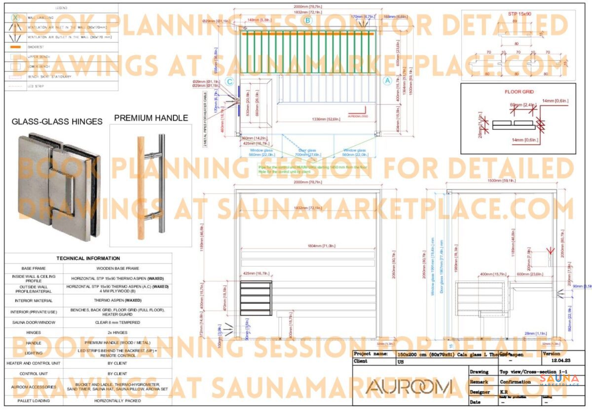 Book Planning Session For Detailed Drawings At Saunamarketplace.com