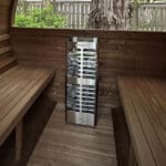 homecraft revive 6kw in thermory barrel sauna