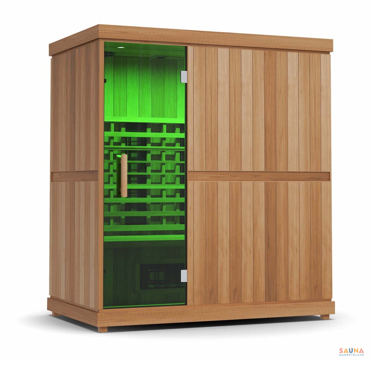 Finnmark Fd3 Infrared Sauna With Green Lighting