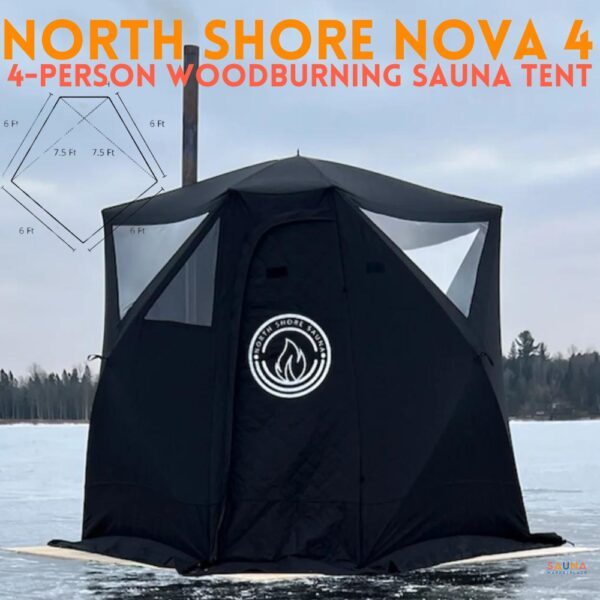 North Shore Nova 4 Woodburning sauna tent for 4 people