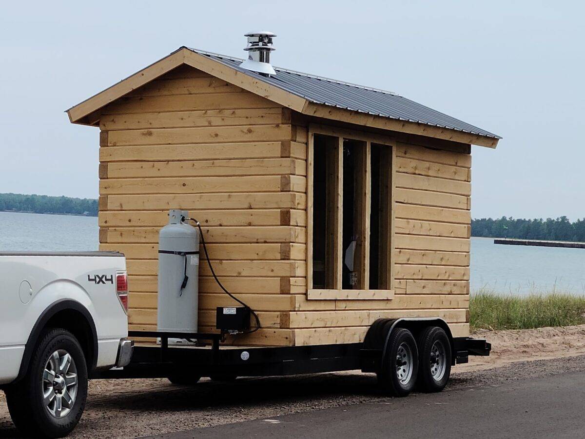 Propane powered sauna in the UP