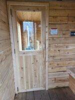 Mobile Log Sauna Door