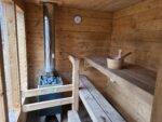 Mobile sauna with propane heater in Mihcigan