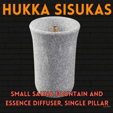 Hukka Sisukas Small Sauna Fountain and Essence Diffuser, Single Pillar (2)
