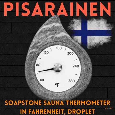 Hukka Pisarainen Soapstone Sauna Thermometer from Finland finnish soapstone