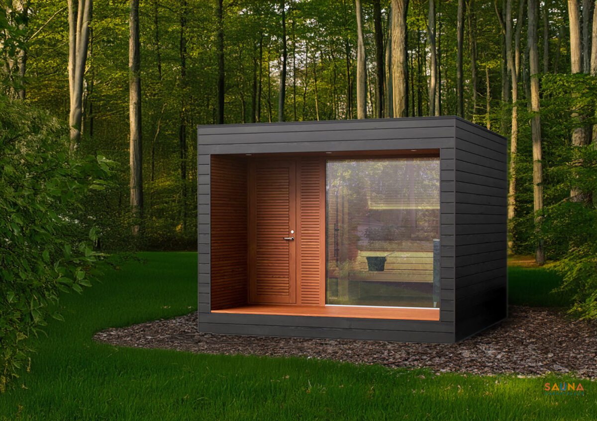 Auroom Natura Outdoor Modern Sauna With Changing Room - Image 25