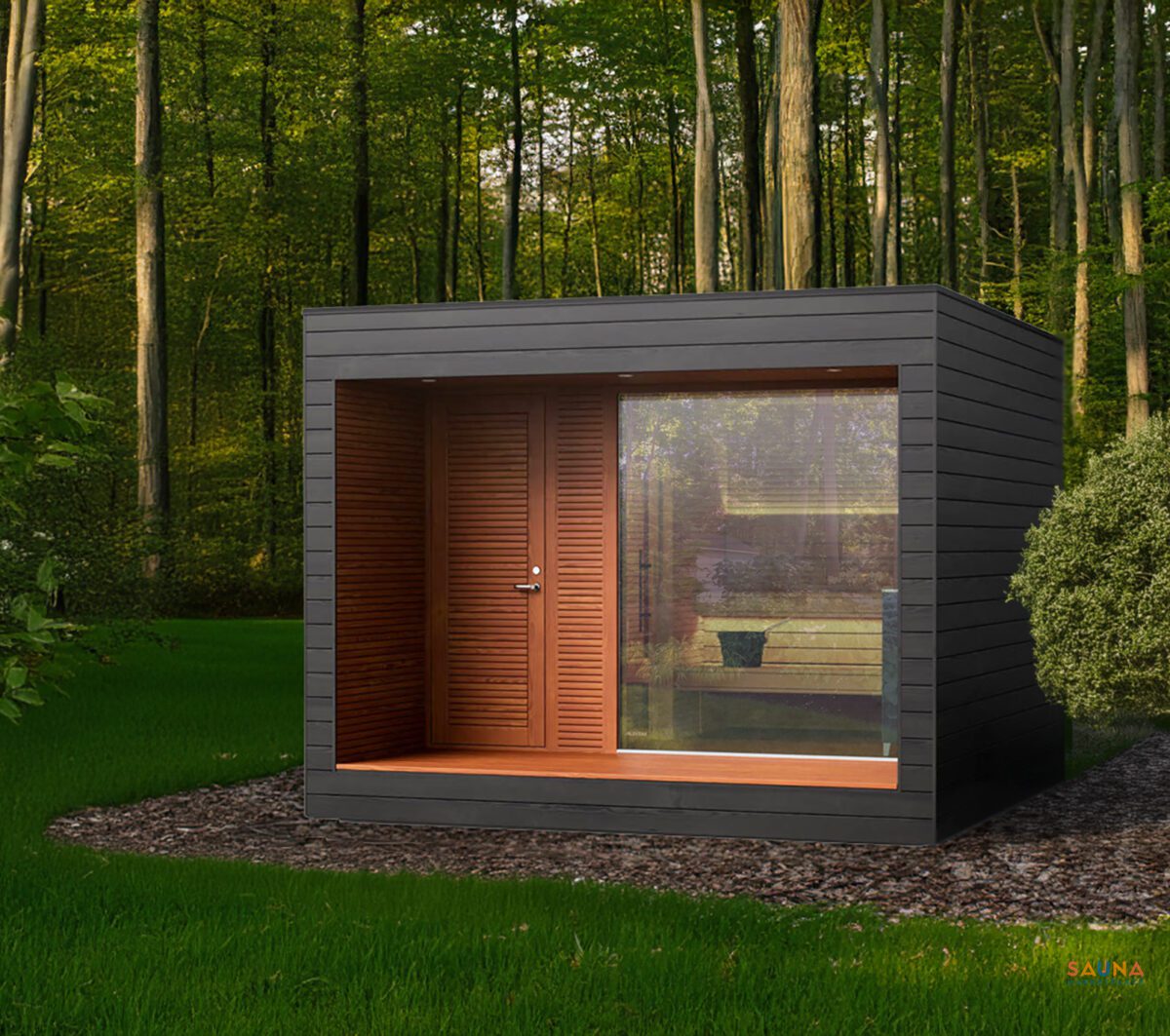 Auroom Natura Outdoor Modern Sauna With Changing Room - Image 24