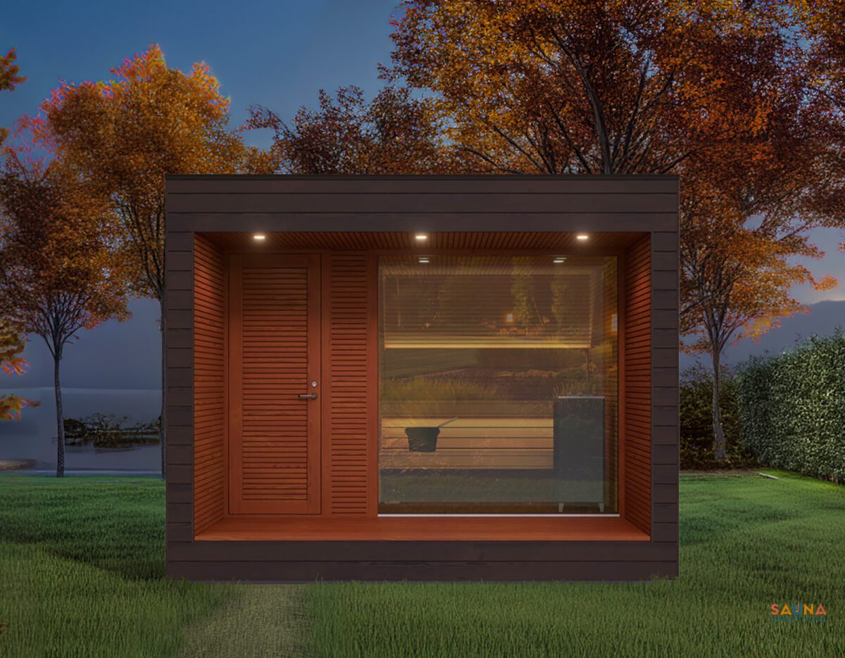 Auroom Natura Outdoor Modern Sauna With Changing Room - Image 26