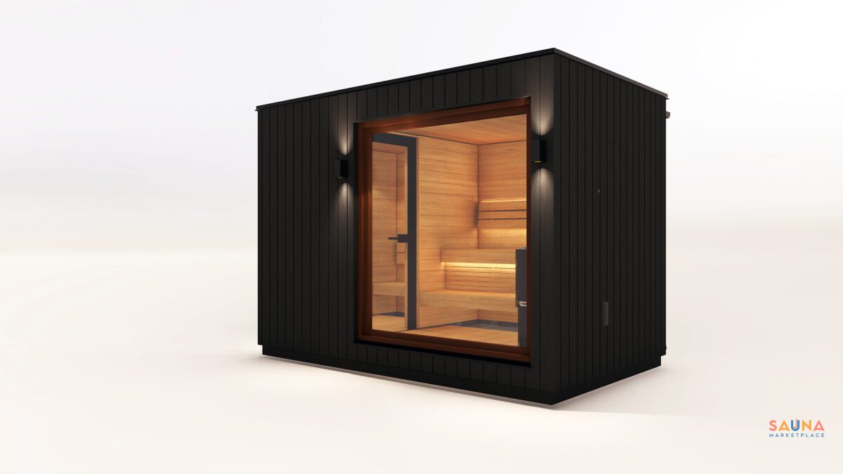 Saunum Aircube Double Prebuilt European Sauna With Changing Room - Image 4