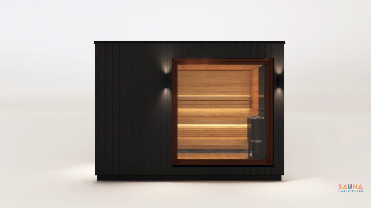 Saunum Aircube Double Prebuilt European Sauna With Changing Room - Image 5