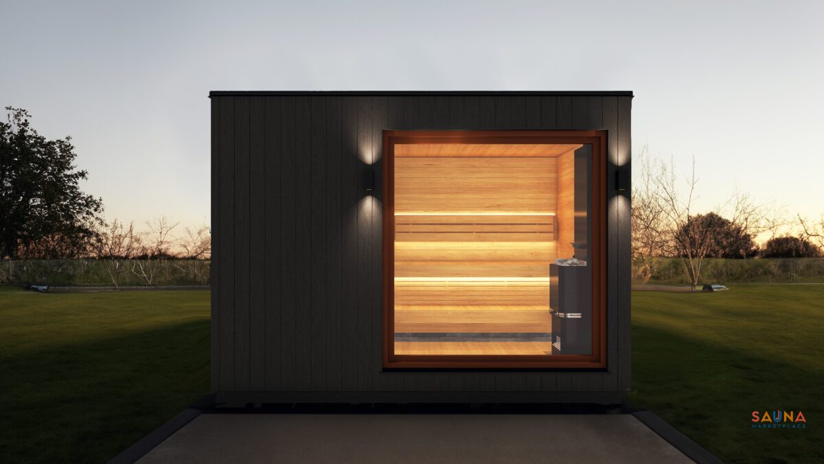 Saunum Aircube Double Prebuilt European Sauna With Changing Room - Image 6