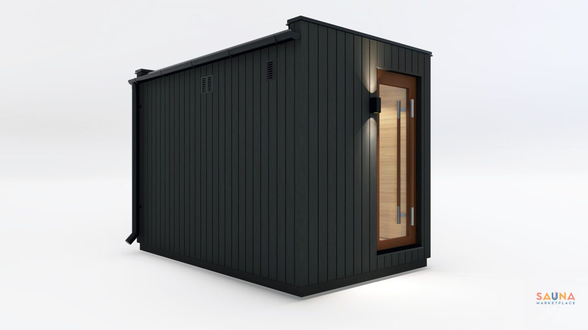 Saunum Aircube Double Prebuilt European Sauna With Changing Room - Image 3