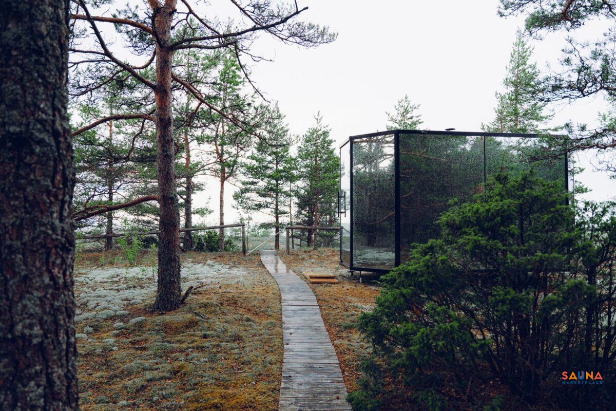 Haljas Hele Double - Mirrored Glass Sauna With Changing Room - Image 15