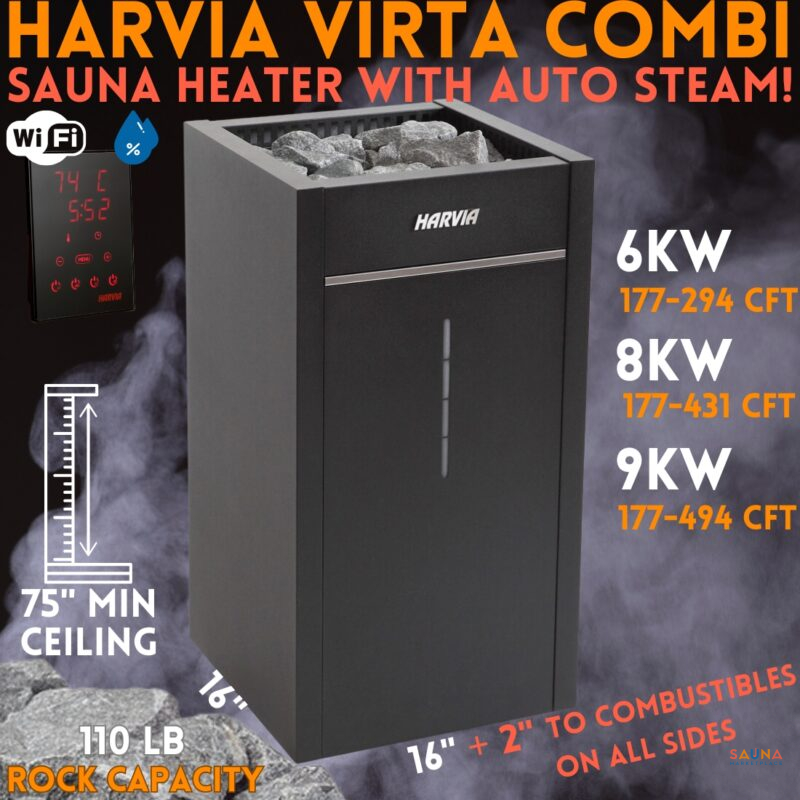 7 Best Electric Sauna Heater Reviews In 2024 3 Harvia Virta Combi Electric Sauna Heater With Automatic Steam Function Steamer