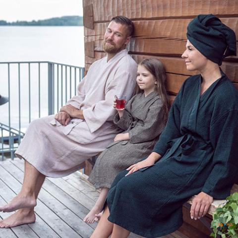 Rento Kenno Waffle Weave Bath Robe - Image 5