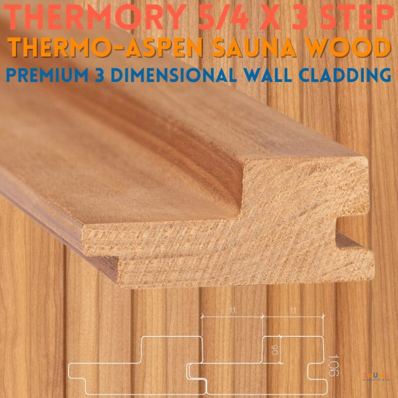 Thermory 5/4x3 STEP Thermo-Aspen Wall Cladding